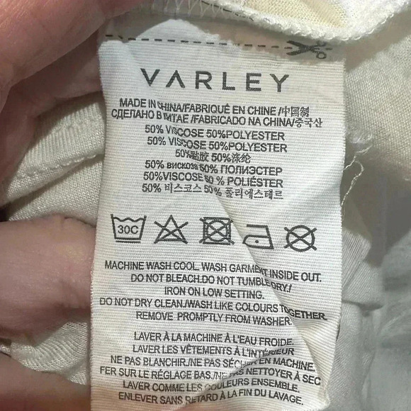 Varley Virden Womens T-Shirt Cream  Size Small - Picture 7 of 7
